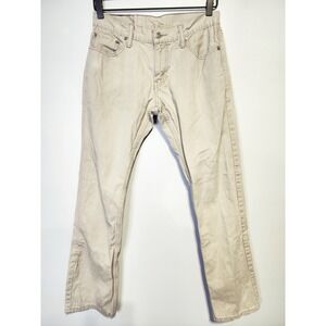 Levis 514 Mens Size 28x31 Beige Jeans Pants Cotton Straight Leg Tag 30x32